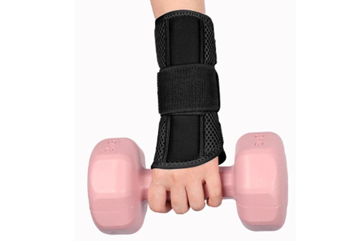 Adjustable Wrist Brace with Removable Steel Splint for Carpal Tunnel Support - Black & Left & S