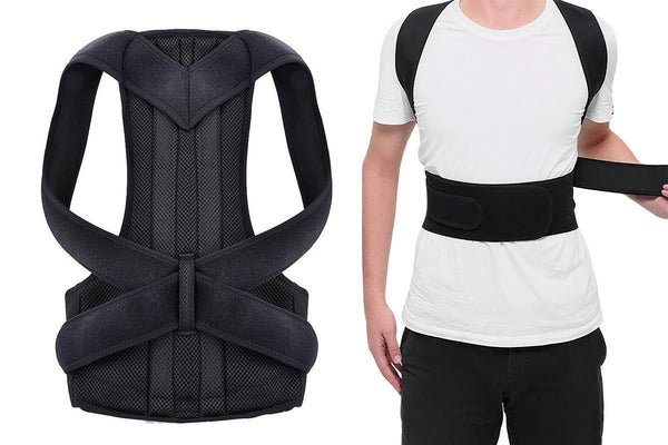 Adjustable Posture Corrector Full Back Shoulder Support Brace for Adults - XXL