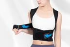 Adjustable Unisex Posture Corrector Shoulder Brace Belt Low Back Support For Women Men -Black / XL