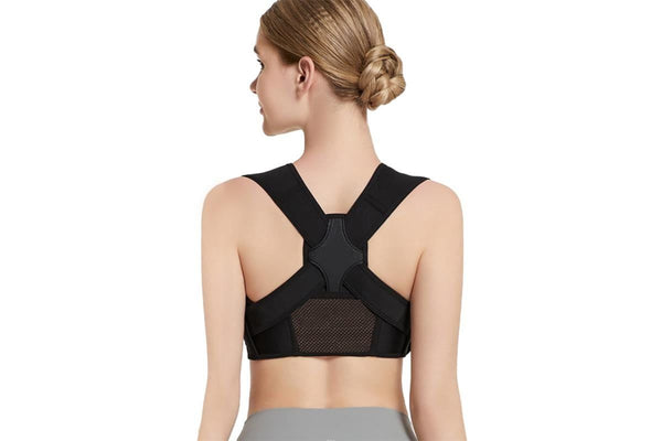 Adjustable Posture Corrector for Posture Correction Back Straightener -Black / S