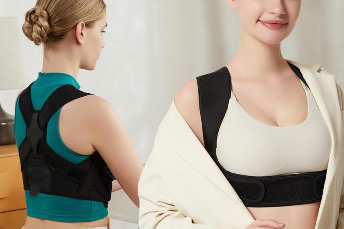 Adjustable Posture Corrector for Posture Correction Back Straightener -Black / L