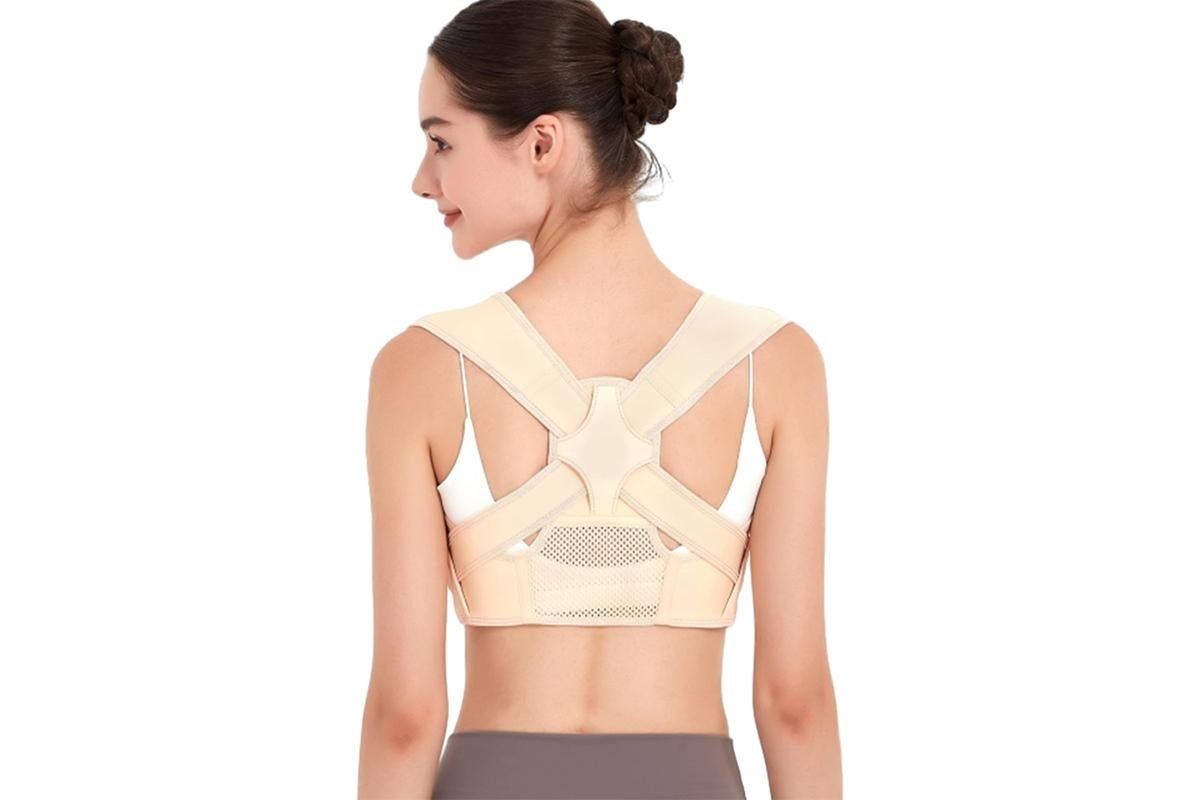 Adjustable Posture Corrector for Posture Correction Back Straightener -Nude / L