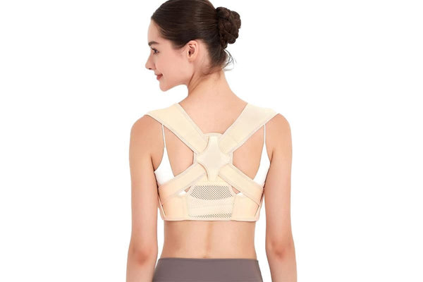 Adjustable Posture Corrector for Posture Correction Back Straightener -Nude / L