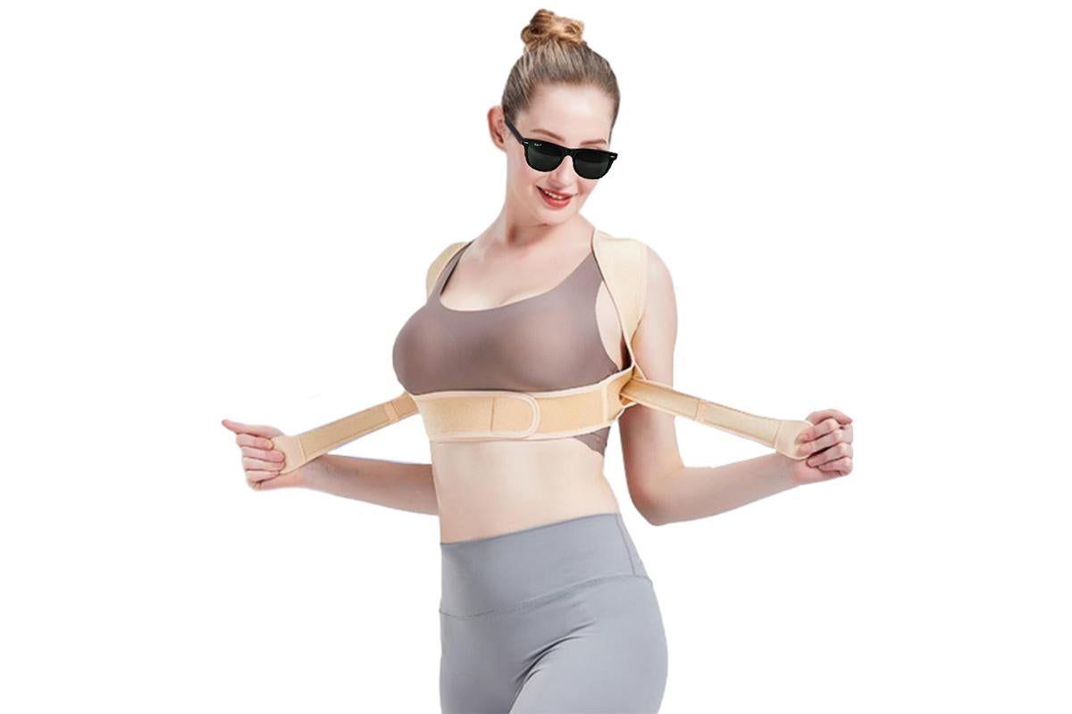 Adjustable Posture Corrector for Posture Correction Back Straightener -Nude / L