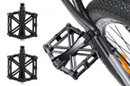 Aluminum Alloy Bike Pedals Wide Platform Lightweight Bicycle Pedals for MTB Road Bikes - Red