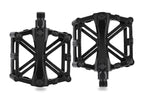 Aluminum Alloy Bike Pedals Wide Platform Lightweight Bicycle Pedals for MTB Road Bikes - Black