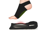 Arch Support Soft Pad Brace Sleeve Ankle Foot Wrap For Feet Flat - Black