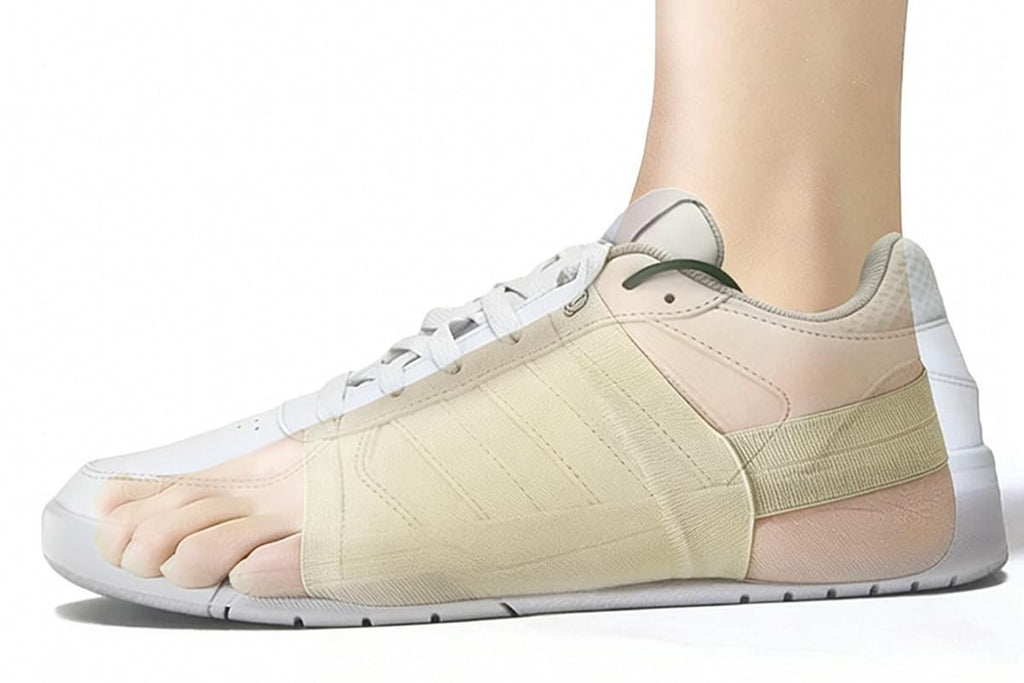 Arch Support Soft Pad Brace Sleeve Ankle Foot Wrap For Feet Flat - Khaki