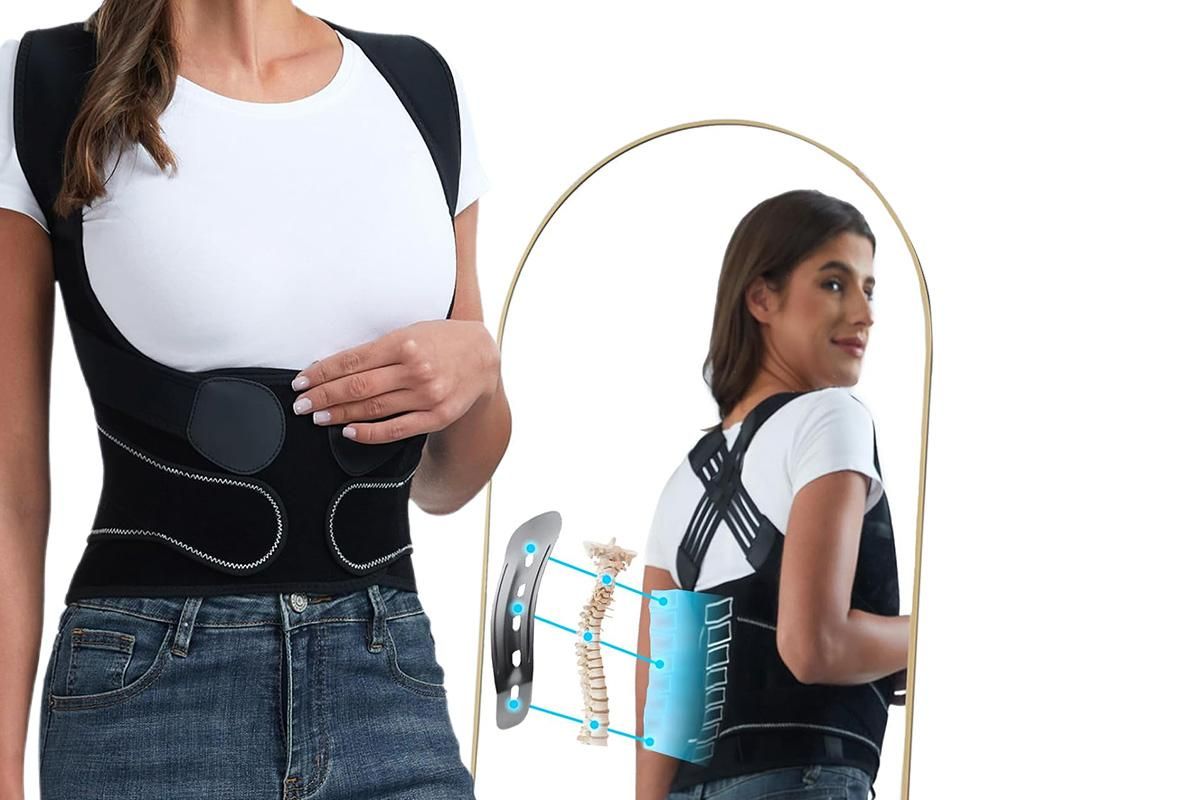 Back Straighter for Lower Back Pain Relief Back Brace Posture Corrector with Spine Vertical Alignment System -L