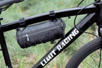 Bike Handlebar Bag Front Bike Bags Handlebar Storage Pouch Pack with Shoulder Strap - Black