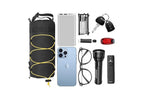 Bike Handlebar Bag Front Bike Bags Handlebar Storage Pouch Pack with Shoulder Strap - Black