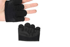 Breathable Workout Gloves Silicone Grip Half-Finger Gym Gloves for Weightlifting & Yoga - Black & XL