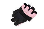 Breathable Workout Gloves Silicone Grip Half-Finger Gym Gloves for Weightlifting & Yoga - Pink & L