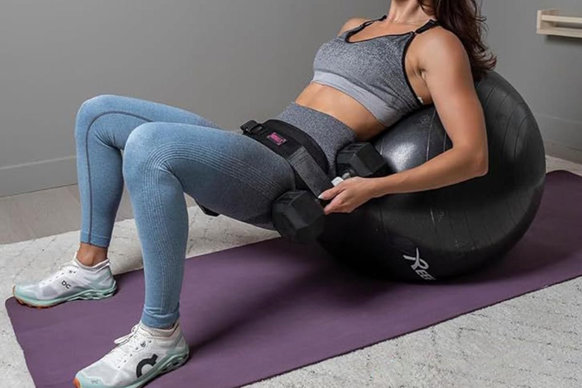Hip Thrust Belt For Dumbbells Booty Belt For Hip Thrust Slip-Resistant Pad