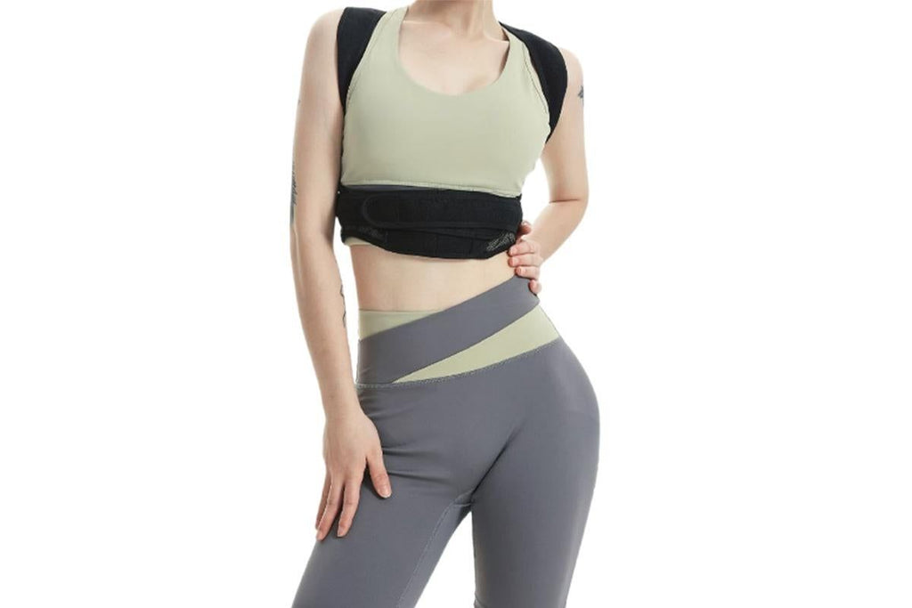 Hook and Loop Shoulder Support Brace Belt Back Posture Correctors -2XL