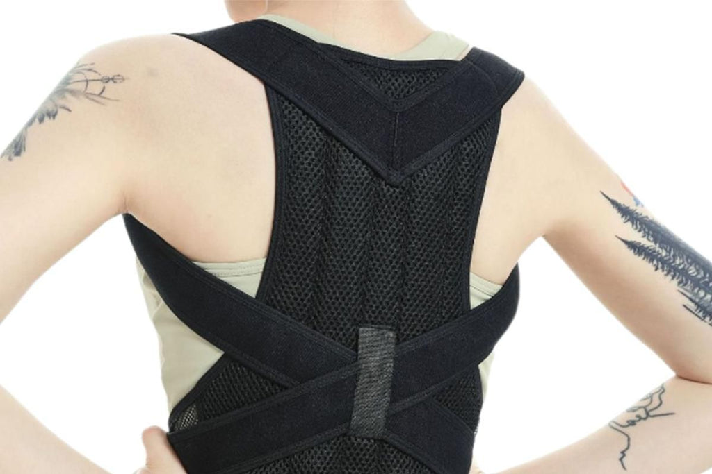 Hook and Loop Shoulder Support Brace Belt Back Posture Correctors -3XL