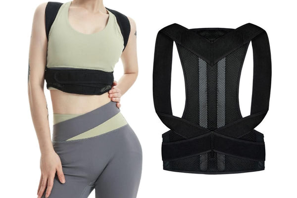 Hook and Loop Shoulder Support Brace Belt Back Posture Correctors -L