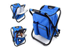Portable Cooler Stool Multi-Function Folding Fishing Chair - Blue