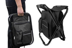 Portable Cooler Stool Multi-Function Folding Fishing Chair - Black