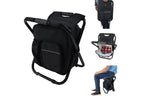 Portable Cooler Stool Multi-Function Folding Fishing Chair - Black