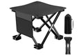 Portable Folding Camping Stool for Fishing Hiking Camping Seat with Carry Bag -Black / S