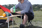 Portable Folding Camping Stool for Fishing Hiking Camping Seat with Carry Bag -Black / L