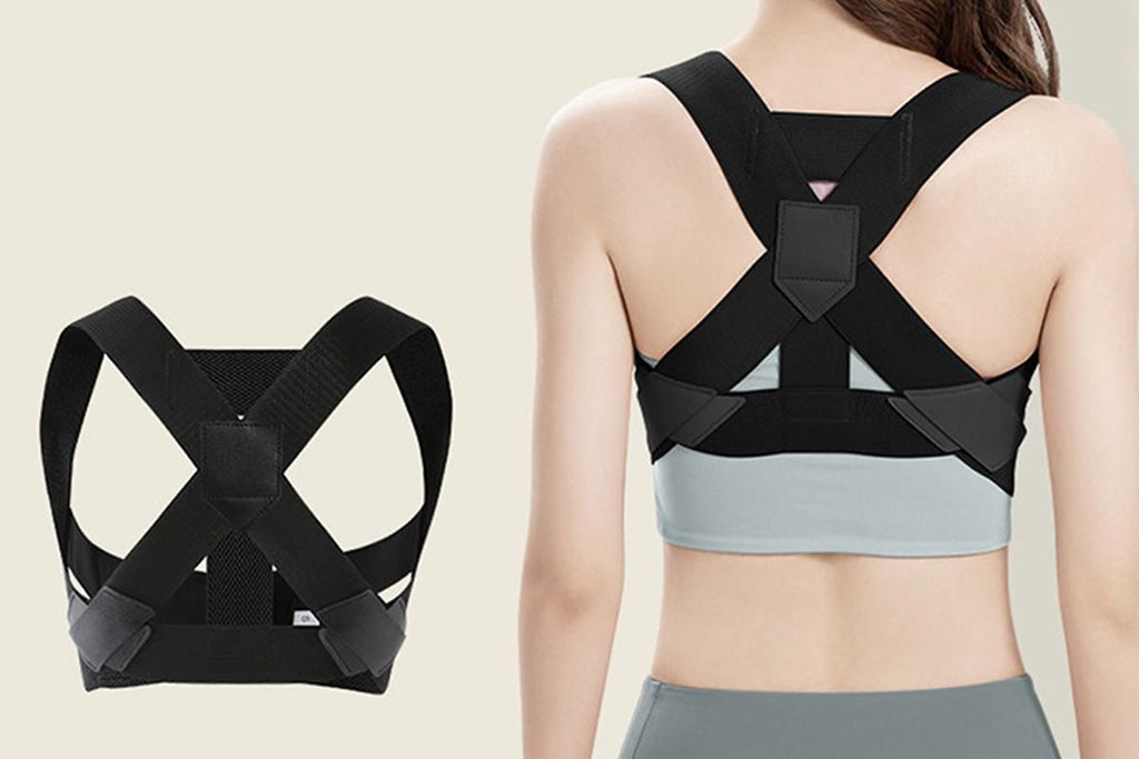 Posture Corrector Clavicle Support Back Straight Shoulders Brace Strap -Pink / M