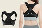 Posture Corrector Clavicle Support Back Straight Shoulders Brace Strap -Pink / M