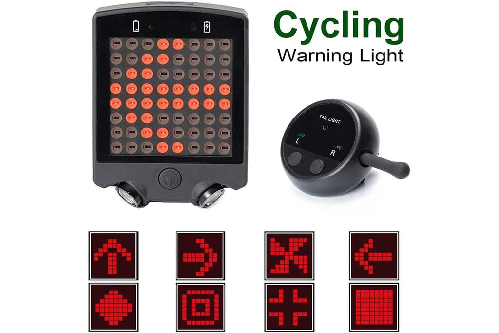 USB Rechargeable Bike Tail Light Smart Bicycle Turn Signal Lights
