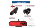 Bike Light Set Rechargeable LED Bicycle Lights Waterproof Headlight Front Rear