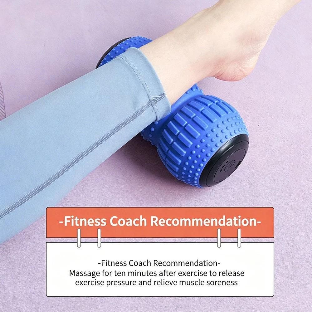Rechargeable Electric Massage Roller Vibrating Silicone Yoga Ball Muscle Relief