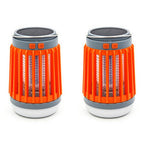 2pcs Solar and USB Mosquito Killer Camp Lamp Flashlight -Orange