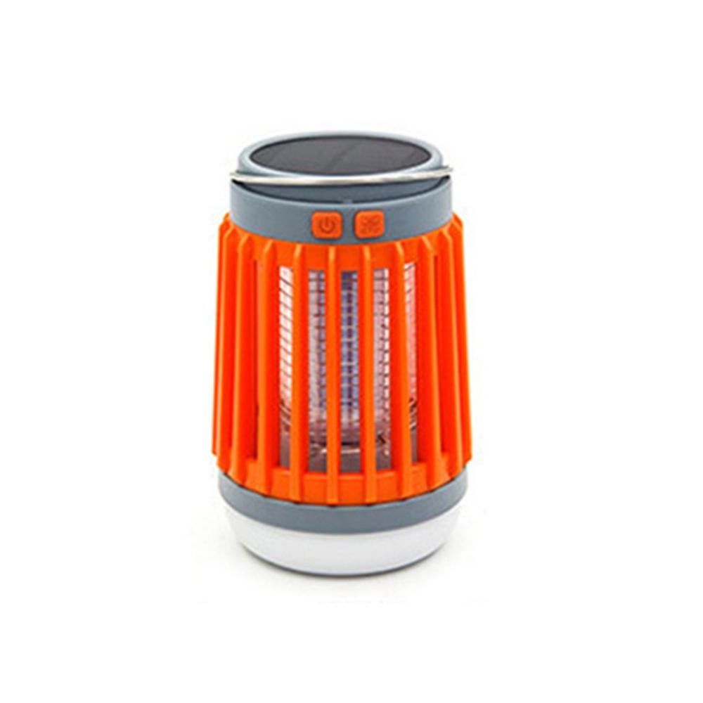 2pcs Solar and USB Mosquito Killer Camp Lamp Flashlight -Orange