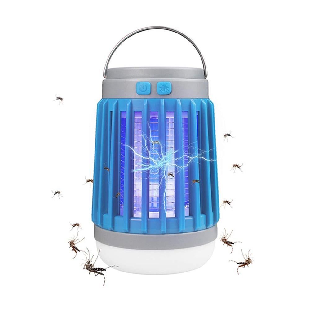 2pcs Solar and USB Mosquito Killer Camp Lamp Flashlight -Blue