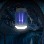 2pcs Solar and USB Mosquito Killer Camp Lamp Flashlight -Blue