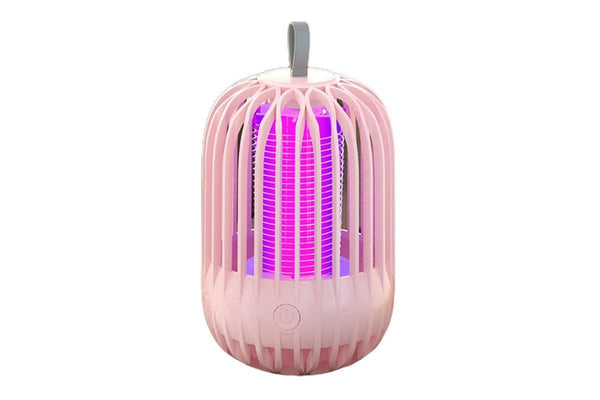 USB Electric Mosquito Killer Lamp Mosquito Zapper Trap Bug Zapper lectric Fly Traps Insect Pest Control for Home, Backyard, Patio, Camping, Fishing (Pink)