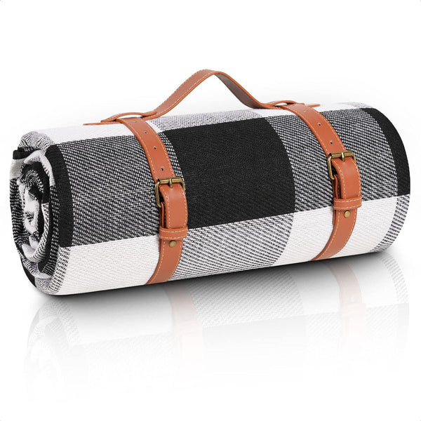 Outdoor Picnic Blanket Waterproof Mat Extra Wide Camping Tent Ground Sheet for Hiking and Outdoor Activities - Black M