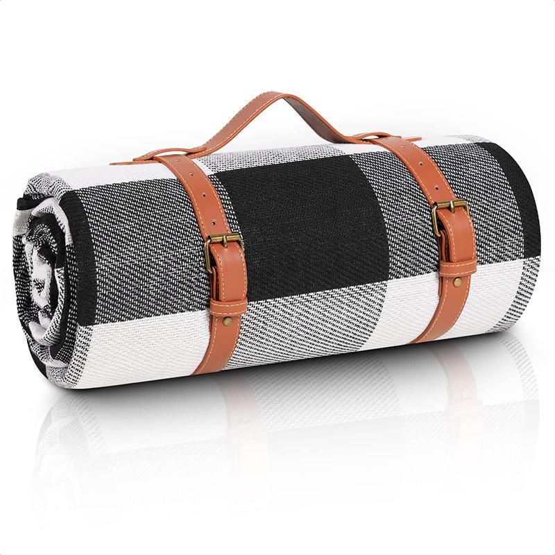 Outdoor Picnic Blanket Waterproof Mat Extra Wide Camping Tent Ground Sheet for Hiking and Outdoor Activities - Black M
