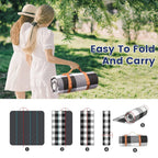 Outdoor Picnic Blanket Waterproof Mat Extra Wide Camping Tent Ground Sheet for Hiking and Outdoor Activities - Blue L