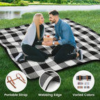 Outdoor Picnic Blanket Waterproof Mat Extra Wide Camping Tent Ground Sheet for Hiking and Outdoor Activities - Blue L