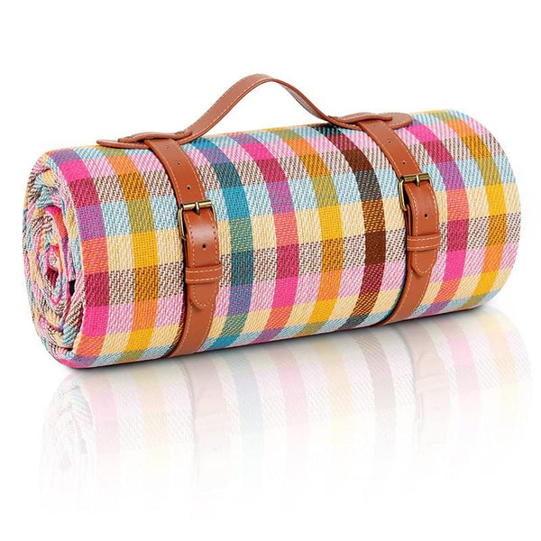 Outdoor Picnic Blanket Waterproof Mat Extra Wide Camping Tent Ground Sheet for Hiking and Outdoor Activities - Multicolor S