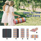 Outdoor Picnic Blanket Waterproof Mat Extra Wide Camping Tent Ground Sheet for Hiking and Outdoor Activities - Multicolor S