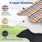Outdoor Picnic Blanket Waterproof Mat Extra Wide Camping Tent Ground Sheet for Hiking and Outdoor Activities - Multicolor L