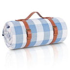 Outdoor Picnic Blanket Waterproof Mat Extra Wide Camping Tent Ground Sheet for Hiking and Outdoor Activities - Sky Blue S