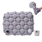 Foldable Inflatable Camping Seat Cushion Portable Seat Pad for Travel Outdoors Grey