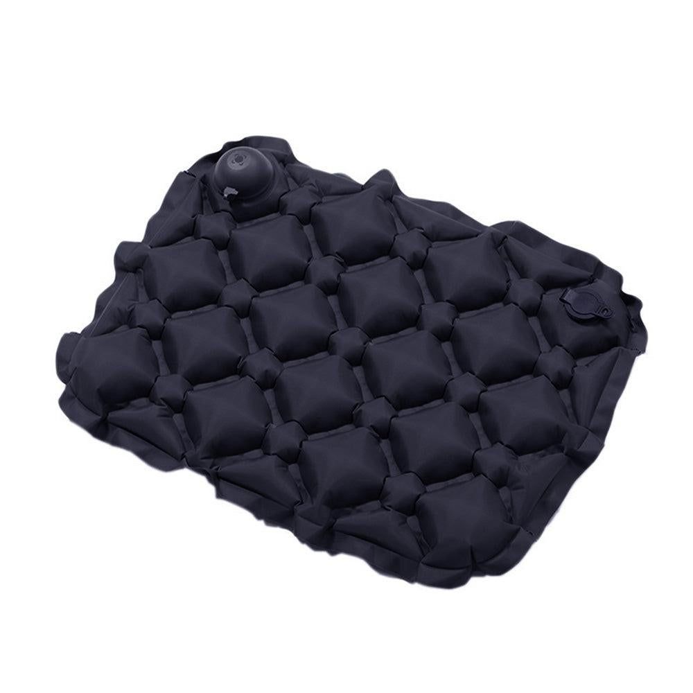 Foldable Inflatable Camping Seat Cushion Portable Seat Pad for Travel Outdoors Black