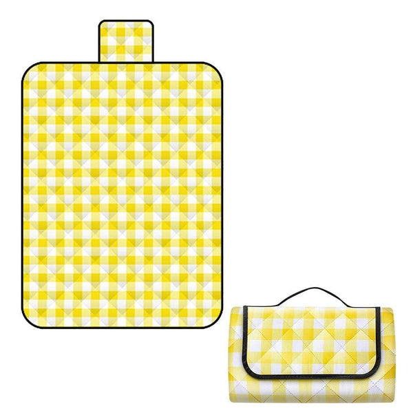 Foldable Picnic Mat Water-resistant Soft Camping Blanket Beach Outdoor Mat Yellow S