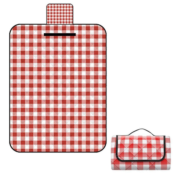 Foldable Picnic Mat Water-resistant Soft Camping Blanket Beach Outdoor Mat Red S