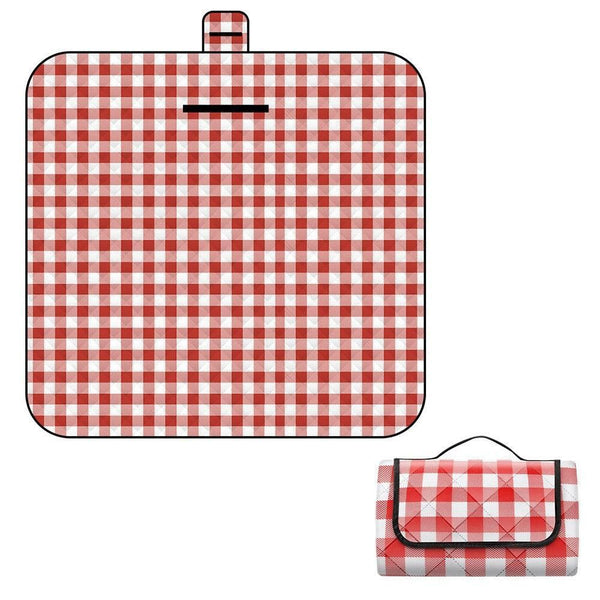 Foldable Picnic Mat Water-resistant Soft Camping Blanket Beach Outdoor Mat Red L