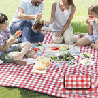 Foldable Picnic Mat Water-resistant Soft Camping Blanket Beach Outdoor Mat Red L